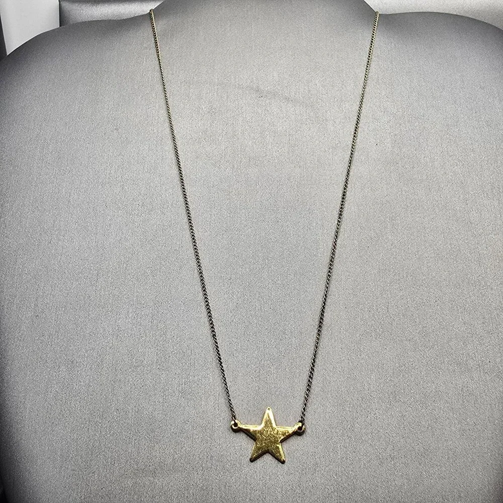 VTG Carla 14K Gold Filled Star Pendant Choker Necklace 15" Minimalist Celestial - Picture 9 of 16